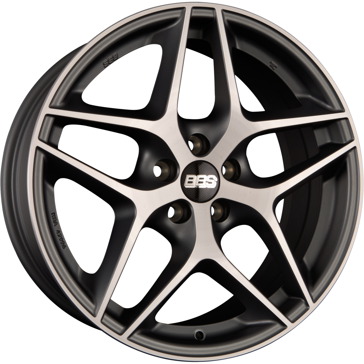 BBS CF Anthrazit Diamantgedreht Alufelge 8.5x19 Zoll ET35 LK 5x108 ML70 – Bild 2