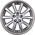 Antera 363 Bright-Silver mit austauschbarem Edelstahlring Alufelge 8.5x18 Zoll ET40 LK 5x112 ML75
