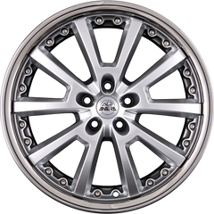 Antera 363 Bright-Silver mit austauschbarem Edelstahlring Alufelge 8.5x18 Zoll ET40 LK 5x112 ML75
