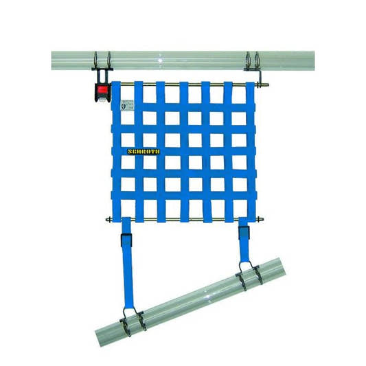 Schroth Fensternetz Größe 2 (L 525 mm x H 467 mm) inkl. Befestigungsmaterial blau links