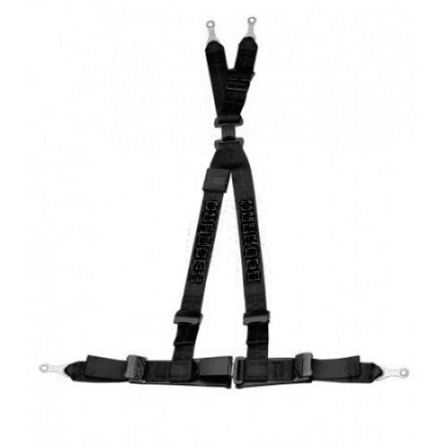 Schroth Rallye 4 asm schwarz mit schwarzem Flock links