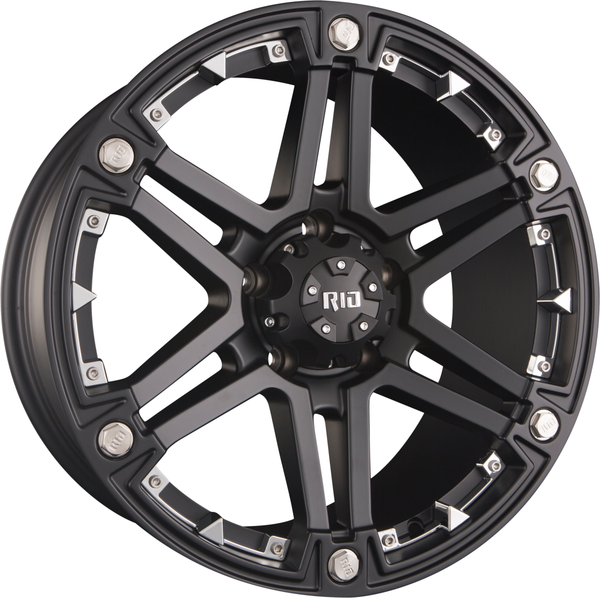 RID R01 Matte Black + Chrome Inserts Alufelge 9x20 Zoll ET10 LK 5x139.7 ML78.1 – Bild 2
