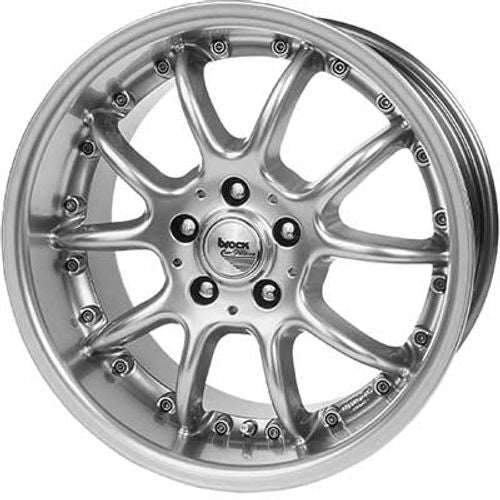 Brock / RC B6 Chromsilber (CSS) Alufelge 10x17 Zoll ET20 LK 5x100 ML63.4
