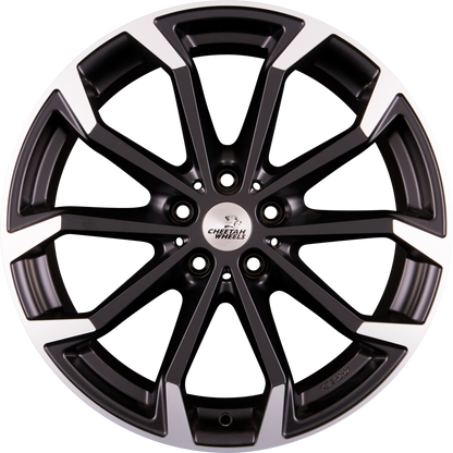 Cheetah CV.04 Schwarz Matt Teilpoliert Alufelge 8x19 Zoll ET45 LK 5x114.3 ML70.4