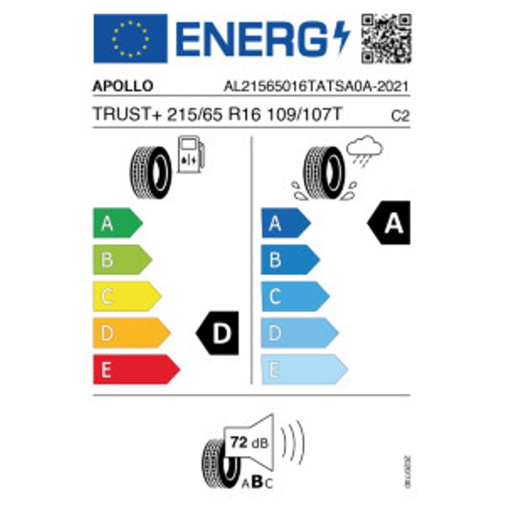 Apollo Altrust+ 215/65 R16 109/107T Sommer DOT 2021 – Bild 2