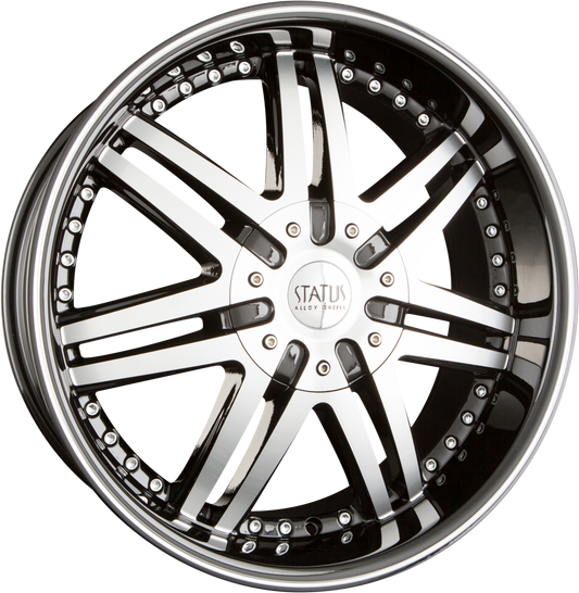 Status Alloy Game Gloss Black Machined Face Alufelge 8.5x20 Zoll ET35 LK 5x108 ML73.1 – Bild 2