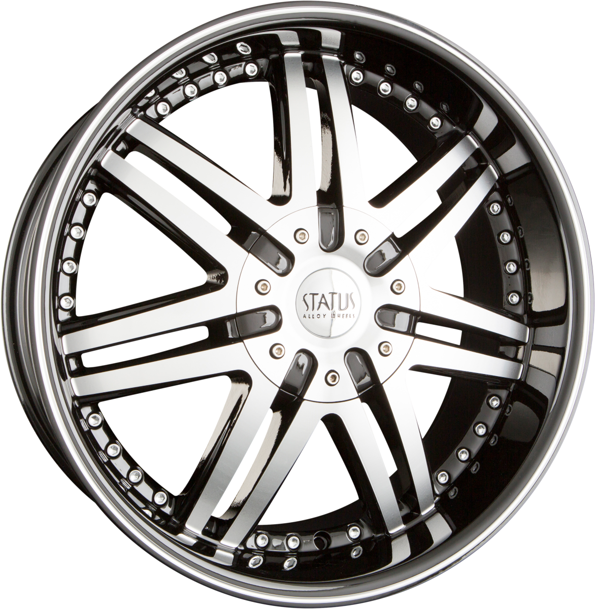 Status Alloy Game Gloss Black Machined Face Alufelge 8.5x20 Zoll ET35 LK 5x108 ML73.1 – Bild 2
