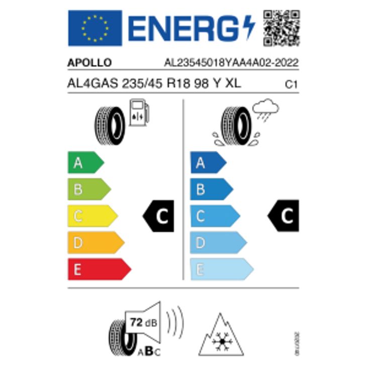 Apollo Alnac 4G All Season 235/45 R18 98Y Ganzjahr DOT 2022 – Bild 2