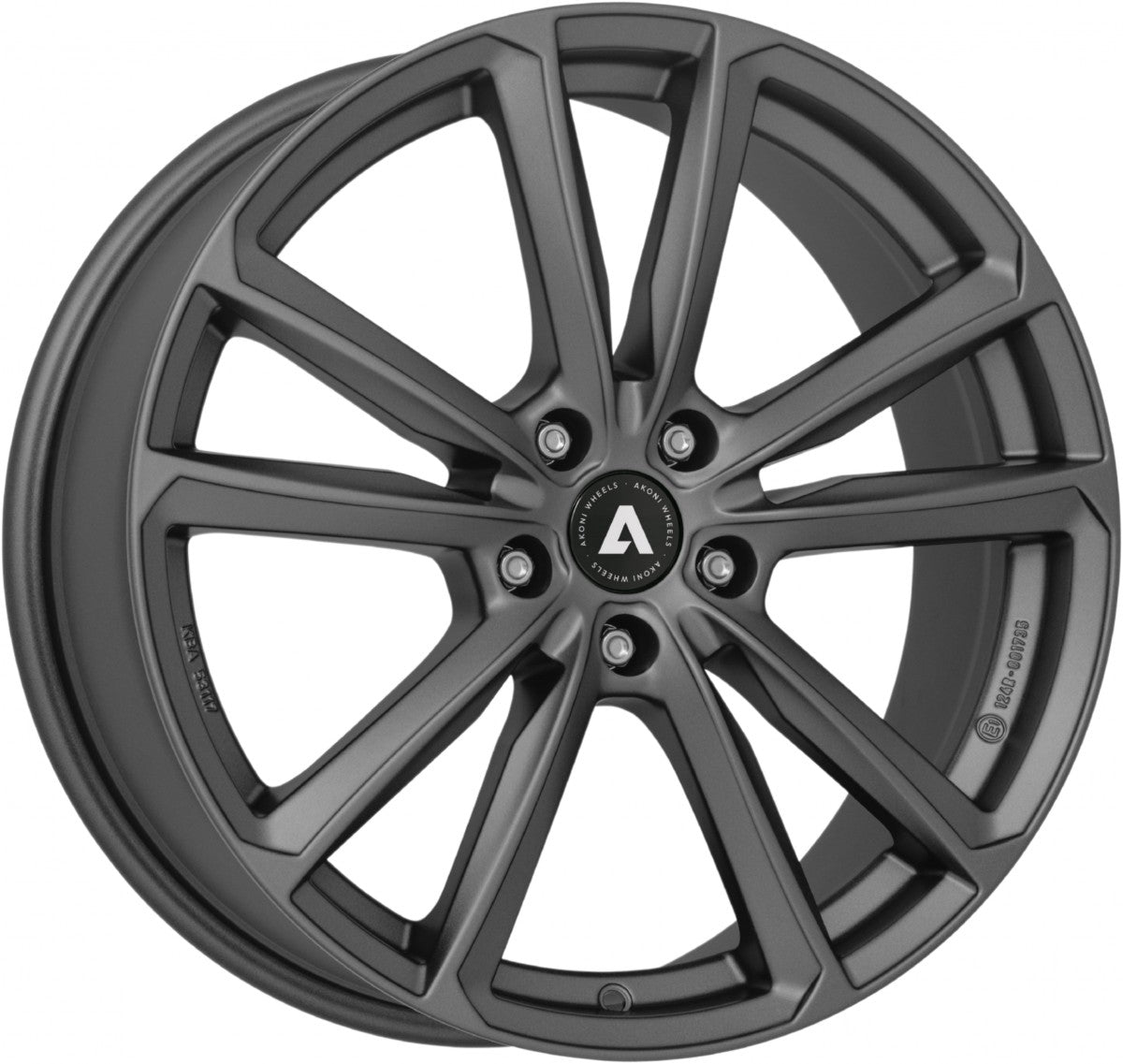 Akoni AK03 graphite matt Alufelge 7.5x18 Zoll ET51 LK 5x112 ML57.1