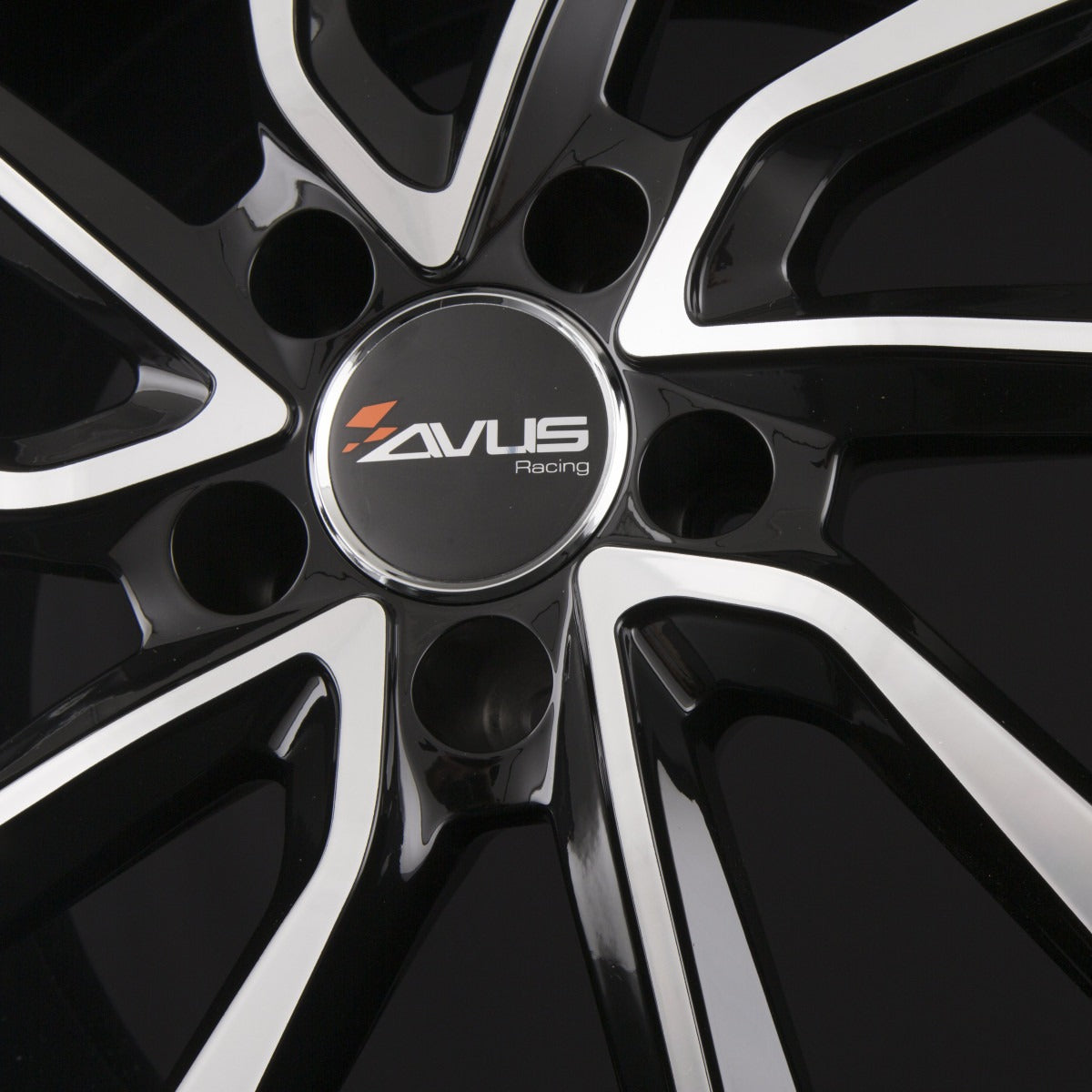 Avus Racing AC-518 Black Polished Alufelge 5.5x15 Zoll ET40 LK 4x100 ML73.1 – Bild 5