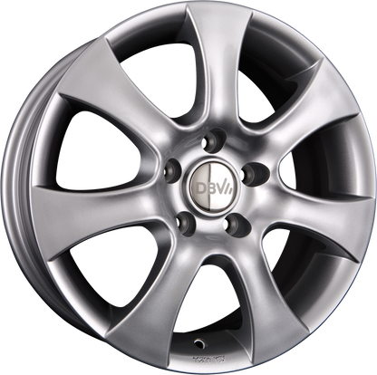 DBV Lappland Metallic Silber Alufelge 7x16 Zoll ET38 LK 5x112 ML74.1 – Bild 2