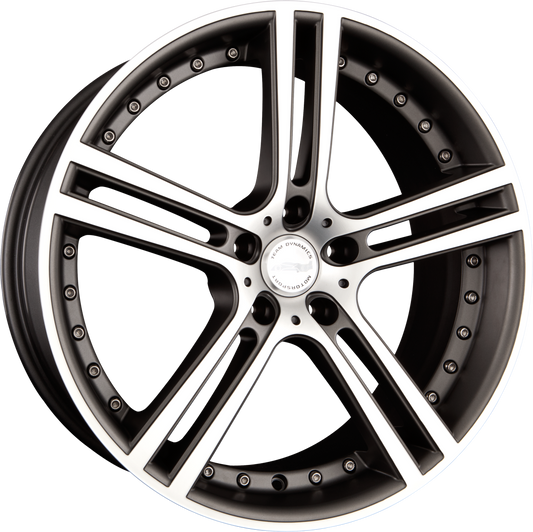 Team Dynamics LE Mans Matt-Graphite Polished Alufelge 8.5x18 Zoll ET45 LK 5x112 ML73.1 – Bild 2