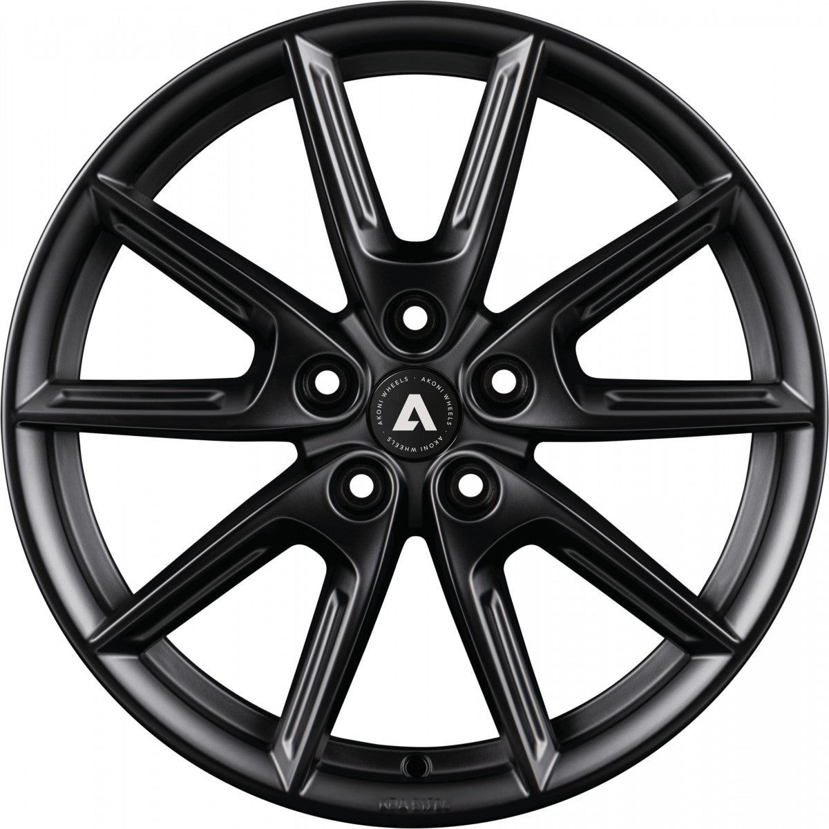 Akoni AK09 black matt Alufelge 8x18 Zoll ET44 LK 5x112 ML57.1 – Bild 2