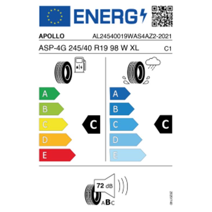 Apollo Aspire 4G 245/40 R19 98W Sommer DOT 2021 – Bild 2