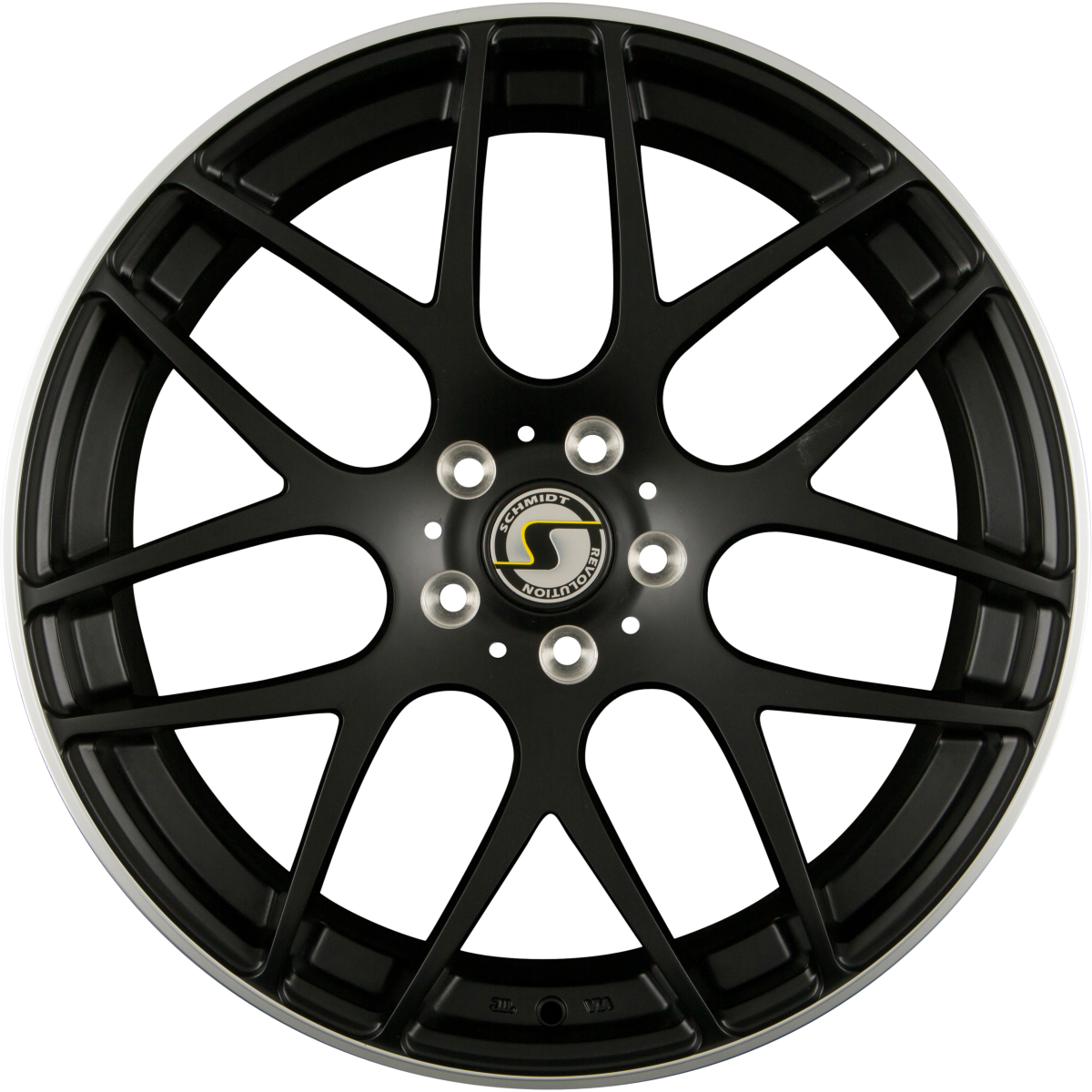 Schmidt REVOLUTION Gambit Satin Black Hornpoliert mit Softhorn Alufelge 10x20 Zoll ET32 LK 5x108 ML63.3