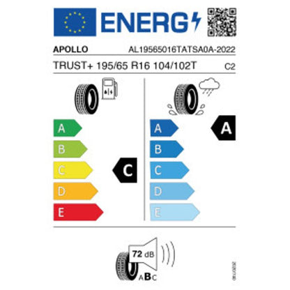 Apollo Altrust+ 195/65 R16 104/102T Sommer DOT 2022 – Bild 2