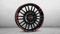 Borbet CW3 black glossy red ring Alufelge 7.5x18 Zoll ET50 LK 5x160 ML65.1