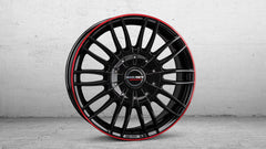 Borbet CW3 black glossy red ring Alufelge 7.5x18 Zoll ET50 LK 5x160 ML65.1