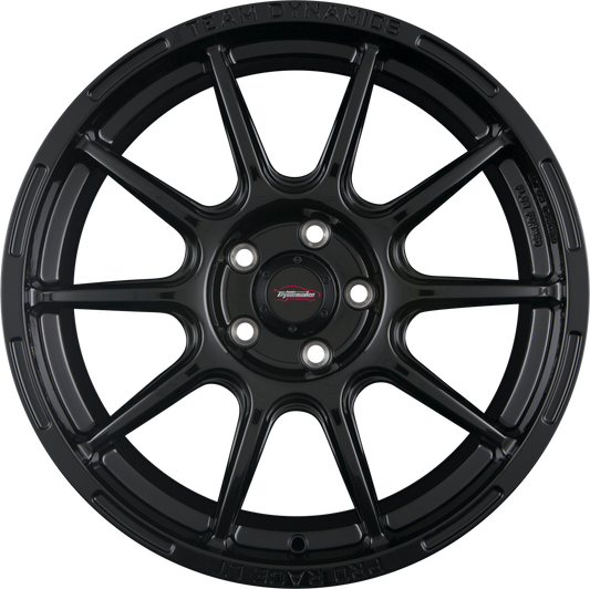 Team Dynamics Pro Race LT Gloss Black Alufelge 7x15 Zoll ET35 LK 4x108 ML73.1