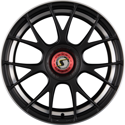 Schmidt REVOLUTION Gambit Satin Black mit Centerlock Deckel Alufelge 8.5x19 Zoll ET29 LK 5x112 ML66.5