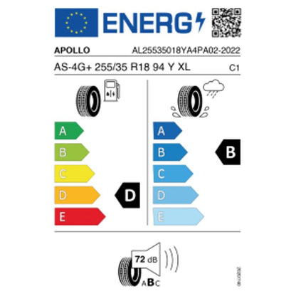 Apollo Aspire 4G Plus 255/35 R18 94Y Sommer DOT 2022 – Bild 2