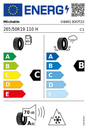 Michelin Pilot Alpin 5 SUV ZP * XL 3PMSF DOT23 265/50 R19 110H Winter DOT DOT23 – EU-Reifenlabel
