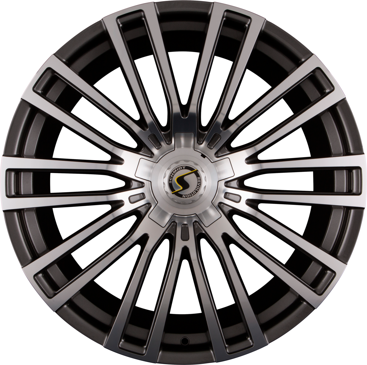 Schmidt REVOLUTION Eckstein Gunmetal Poliert mit Softhorn Alufelge 10.5x23 Zoll ET41 LK 6x114.3 ML66.1
