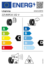 Linglong Greenmax All Season 3PMSF XL DOT22 225/60 R16 102V Ganzjahr DOT DOT22 – EU-Reifenlabel