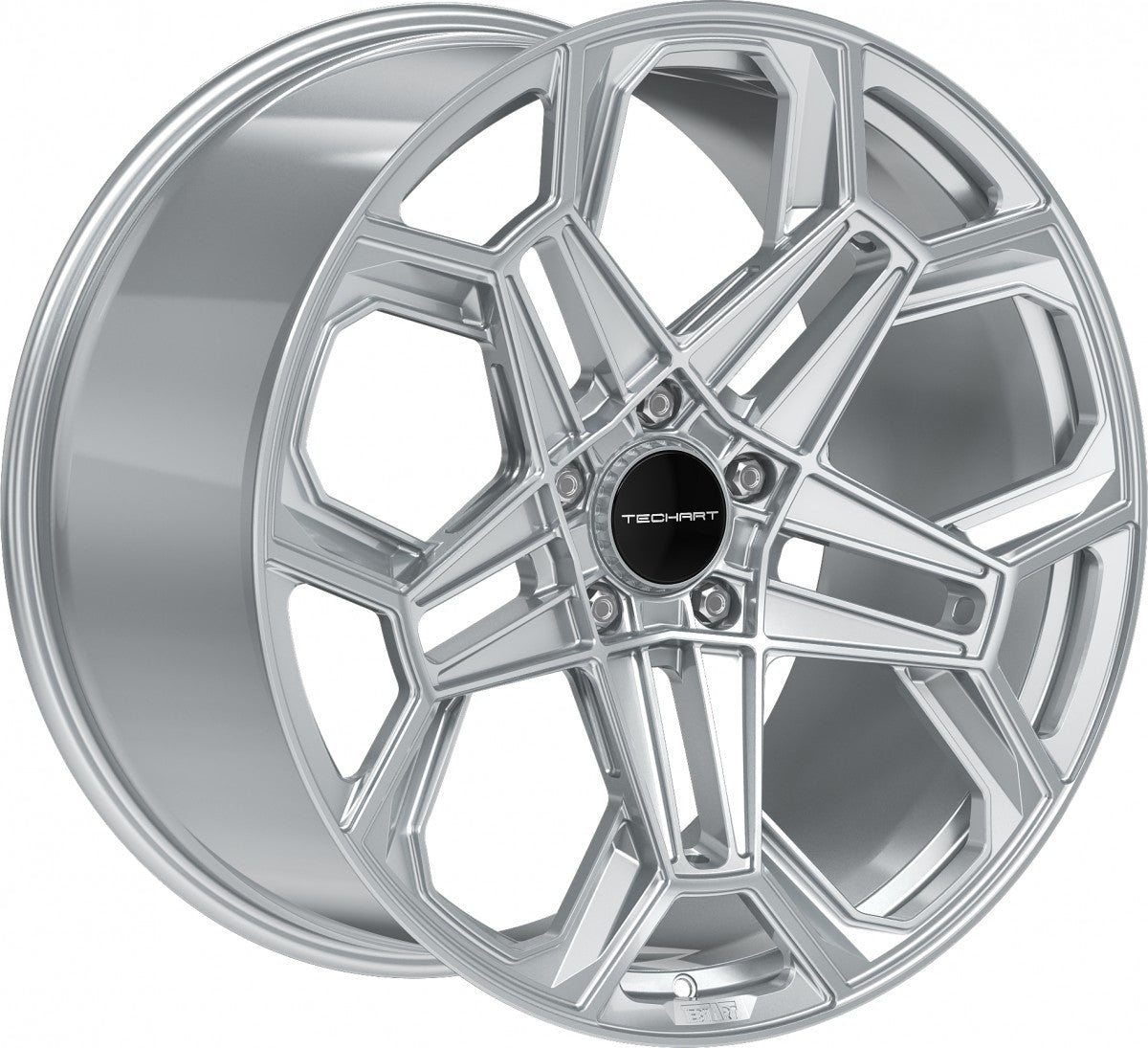 Proline Techart Daytona II arctic silver Alufelge 12x22 Zoll ET70 LK 5x130 ML71.5 – Bild 3