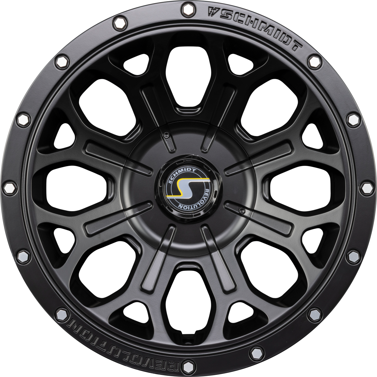 Schmidt REVOLUTION 17HDF Satin Black mit Softhorn Alufelge 9x17 Zoll ET33 LK 6x139.7 ML93.1