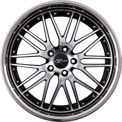 Emotion Wheels Wasabi Schwarz Frontpoliert mit Inox Edelstahlbett Alufelge 8.5x20 Zoll ET40 LK 5x120 ML72.6