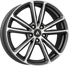 Akoni AK03 graphite matt polished Alufelge 8x19 Zoll ET45 LK 5x112 ML57.1
