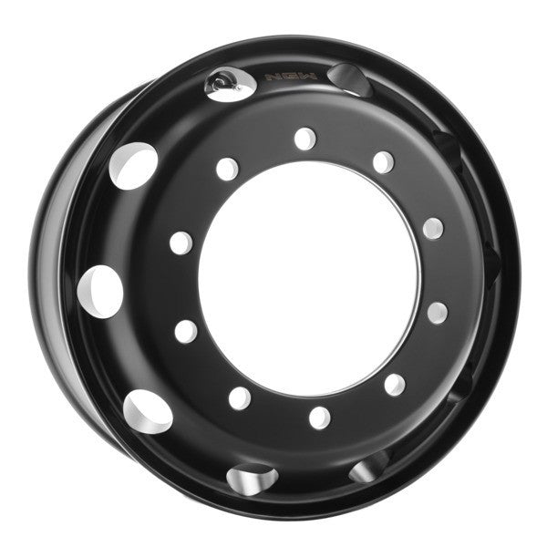 NGW Alufelge 11.75x22.5 Zoll 10/335/281 ET0 26 Schwarz Gebürstet