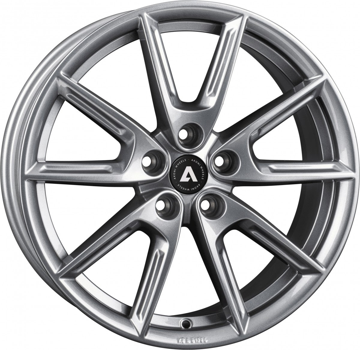 Akoni AK09 grey glossy Alufelge 8x18 Zoll ET40 LK 5x112 ML66.6