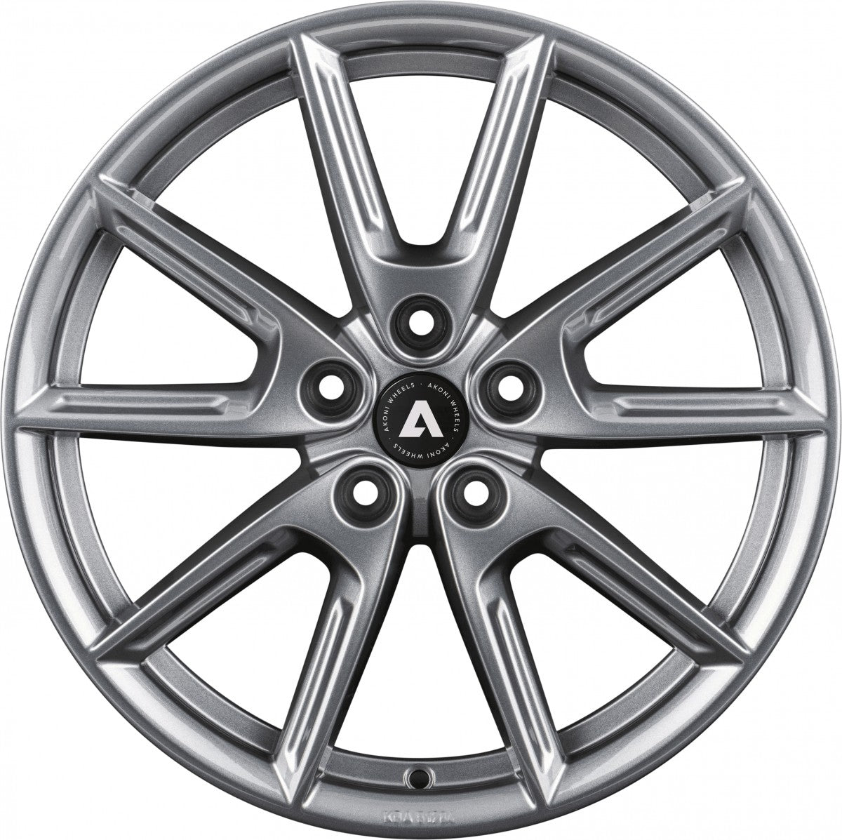 Akoni AK09 grey glossy Alufelge 8x18 Zoll ET40 LK 5x112 ML66.6 – Bild 2