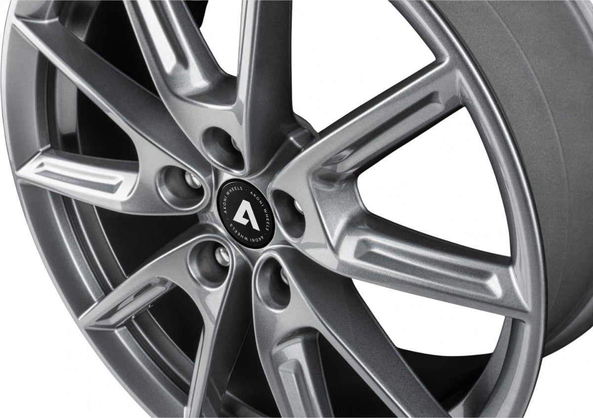 Akoni AK09 grey glossy Alufelge 8x18 Zoll ET40 LK 5x112 ML66.6 – Bild 3