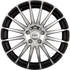 Emotion Wheels Racing Schwarz front poliert Alufelge 7x17 Zoll ET35 LK 4x100 ML60.1