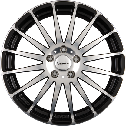 Emotion Wheels Racing Schwarz front poliert Alufelge 7x17 Zoll ET35 LK 4x100 ML60.1