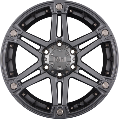 RID R01 Matte Gunmetal + Black Inserts Alufelge 9x18 Zoll ET25 LK 6x139.7 ML106.1