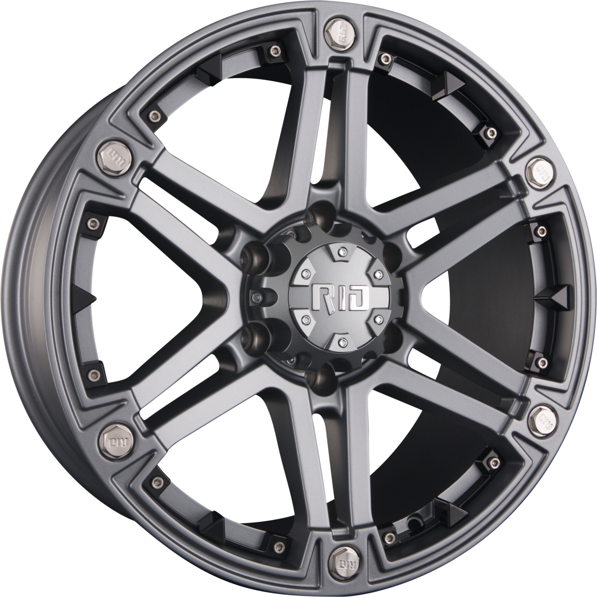 RID R01 Matte Gunmetal + Black Inserts Alufelge 9x18 Zoll ET25 LK 6x139.7 ML106.1 – Bild 2