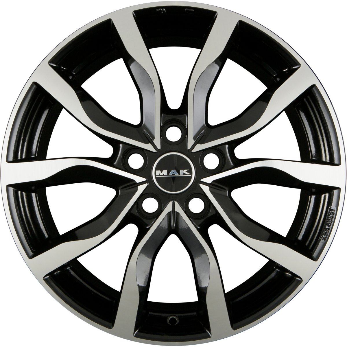 Mak Highlands Black Mirror Face Alufelge 7.5x17 Zoll ET45 LK 5x114.3 ML64.1