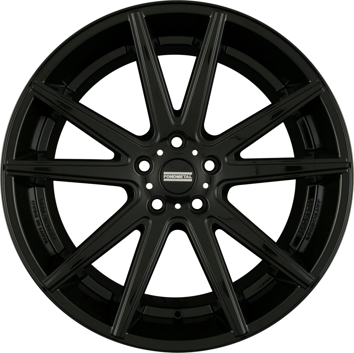 Fondmetal STC-10 Concave Glossy Black Alufelge 11x22 Zoll ET23 LK 5x112 ML66.5