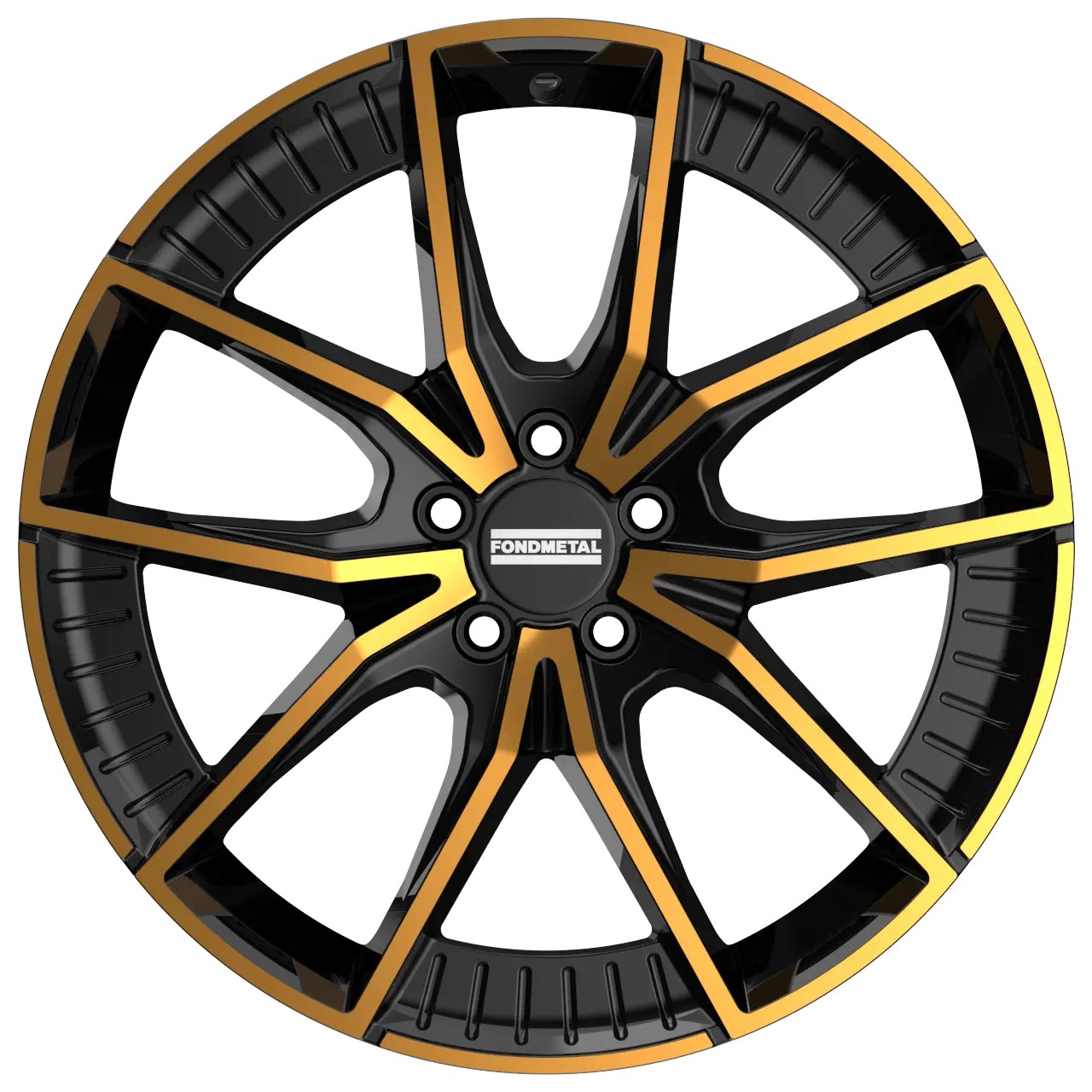 Fondmetal Elatha Glossy Black Bronze Machined Alufelge 9.5x21 Zoll ET41 LK 5x112 ML66.6