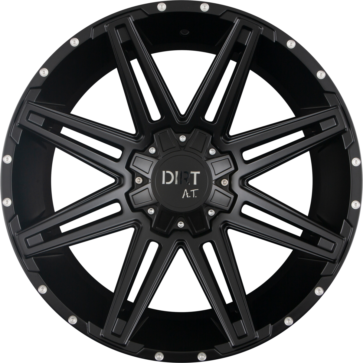 Dirt A.T. D88 Matte Black Milled Rivets (MBMR) Alufelge 8x18 Zoll ET48 LK 6x130 ML84.1