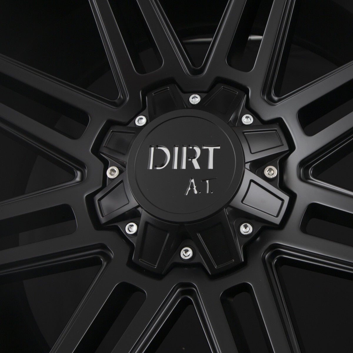 Dirt A.T. D88 Matte Black Milled Rivets (MBMR) Alufelge 8x18 Zoll ET48 LK 6x130 ML84.1 – Bild 4