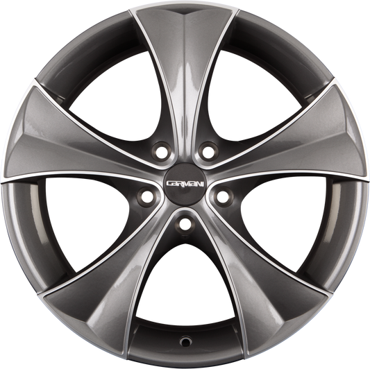 Carmani CA3 Curve Anthrazit Polish (AP) Alufelge 8x19 Zoll ET42 LK 5x114.3 ML72.6