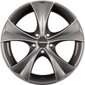 Carmani CA3 Curve Anthrazit Polish (AP) Alufelge 8x19 Zoll ET42 LK 5x114.3 ML72.6