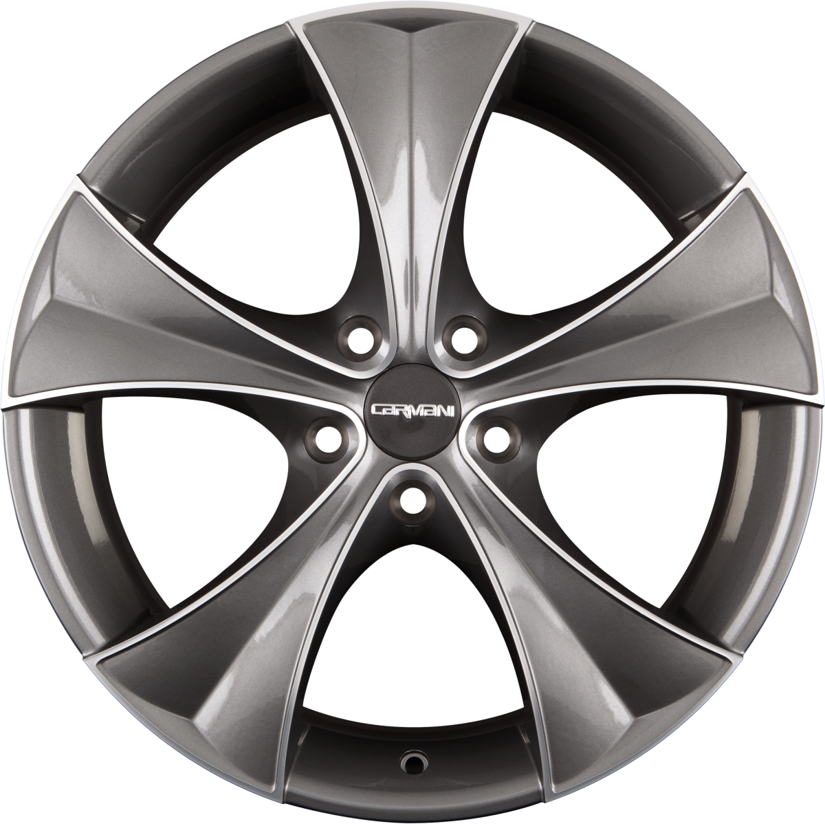 Carmani CA3 Curve Anthrazit Polish (AP) Alufelge 8x19 Zoll ET42 LK 5x114.3 ML72.6