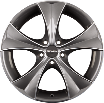 Carmani CA3 Curve Anthrazit Polish (AP) Alufelge 8x19 Zoll ET42 LK 5x114.3 ML72.6