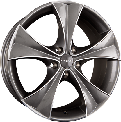 Carmani CA3 Curve Anthrazit Polish (AP) Alufelge 8x19 Zoll ET42 LK 5x114.3 ML72.6 – Bild 2